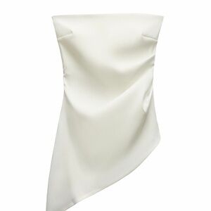 Zara Asymmetrical Strapless Top